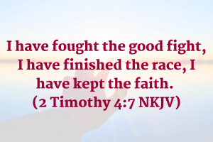 Pray To Finish Your Race