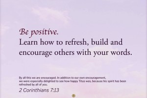 Living To Refresh Others