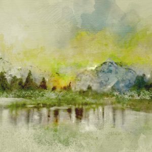 Abstract Watercolor Landscape