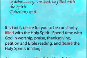Be Filled With The Holy Spirit