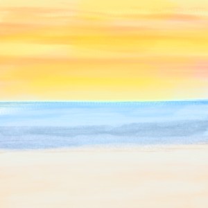 Yellow Sunset Digital Landscape Yellow Sunset Digital Landscape