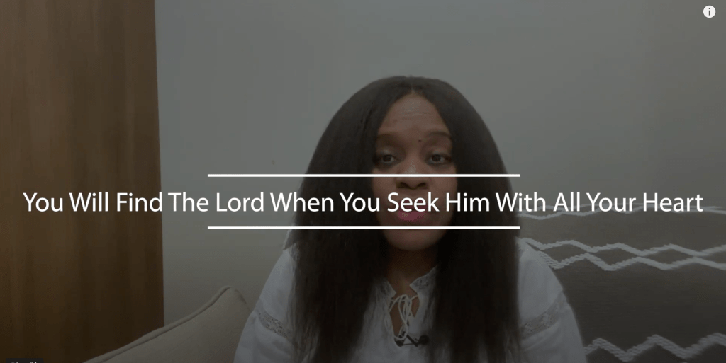 Seek The Lord With All Your Hear To Constantly Experience His Glory
