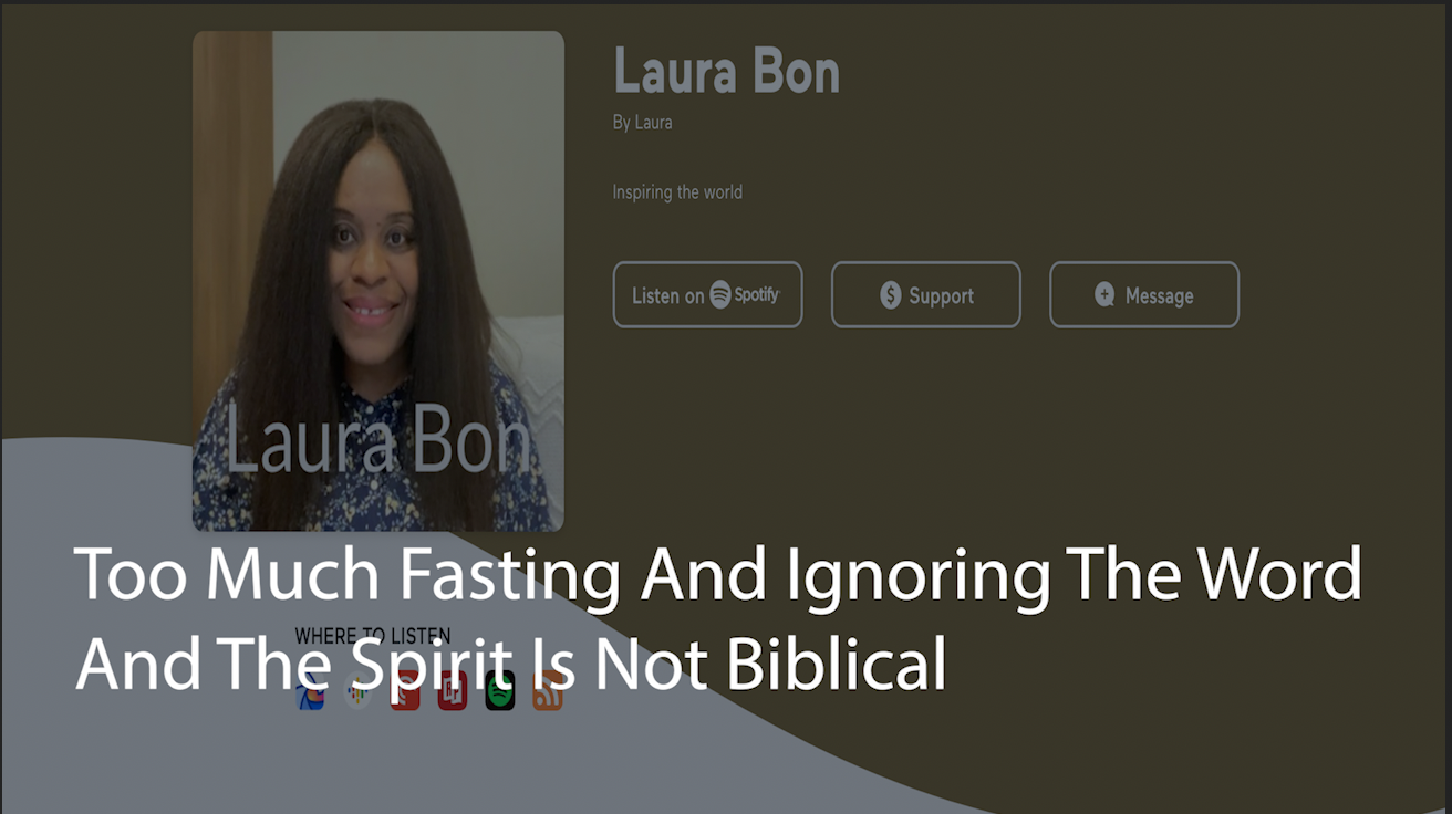 Too Much Fasting Yet, Ignoring The Word And The Spirit Is Not Biblical ...