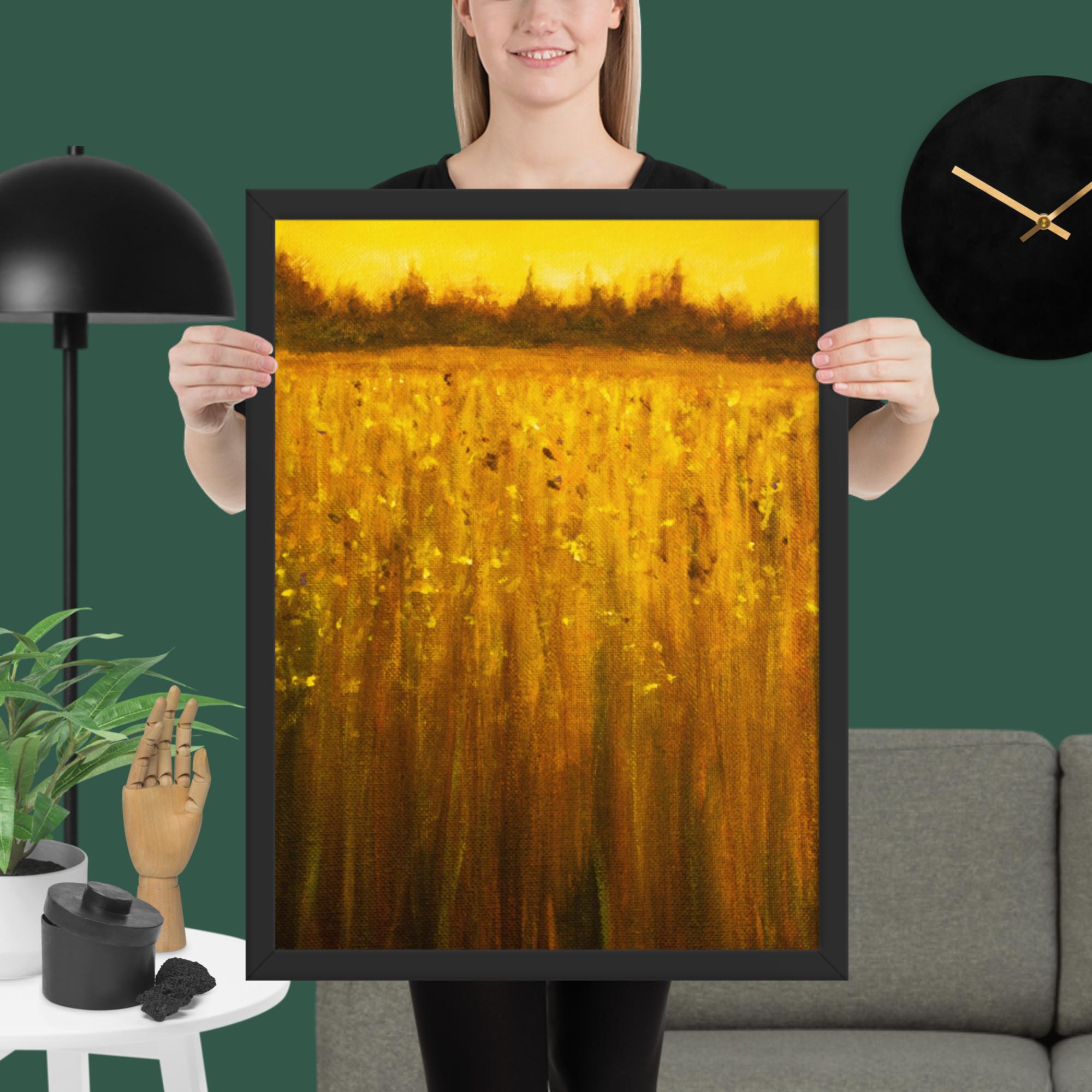 Abstract Acrylic Landscape Framed poster
