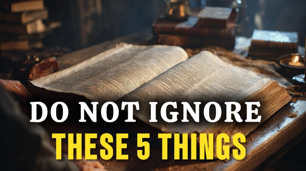 NEVER IGNORE THESE 5 THINGS AS A BELIEVER NEVER IGNORE THESE 5 THINGS AS A BELIEVER